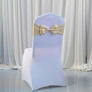 25 vnt. Lycra kėdžių juostos elastanas su satininiu lanku, tinkantis kėdės užvalkalas, skirtas vestuvių renginio vakarėliui dekoruoti