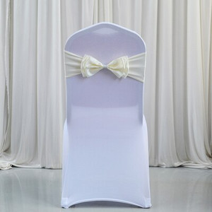 25 vnt. Lycra kėdžių juostos elastanas su satininiu lanku, tinkantis kėdės užvalkalas, skirtas vestuvių renginio vakarėliui dekoruoti