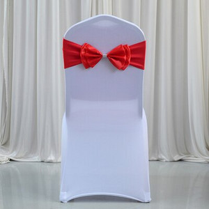 25 vnt. Lycra kėdžių juostos elastanas su satininiu lanku, tinkantis kėdės užvalkalas, skirtas vestuvių renginio vakarėliui dekoruoti