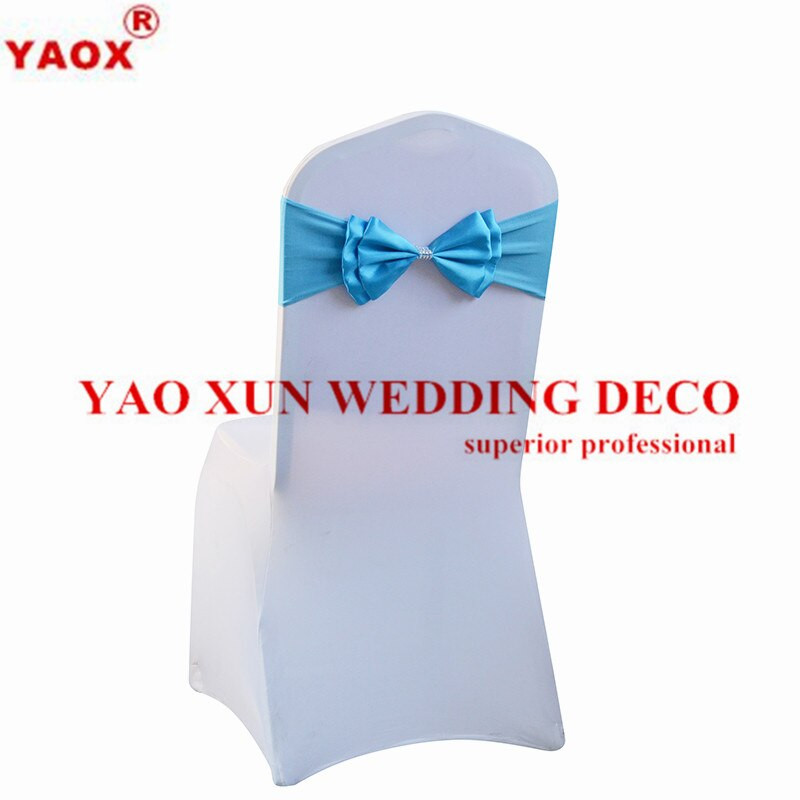 25 vnt. Lycra kėdžių juostos elastanas su satininiu lanku, tinkantis kėdės užvalkalas, skirtas vestuvių renginio vakarėliui dekoruoti