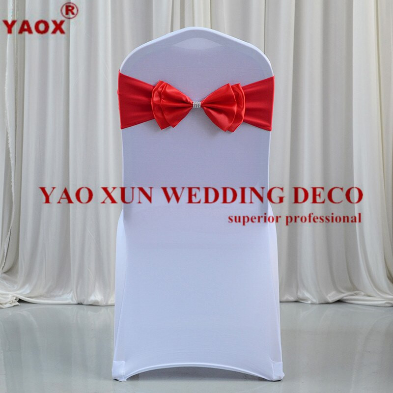 25 vnt. Lycra kėdžių juostos elastanas su satininiu lanku, tinkantis kėdės užvalkalas, skirtas vestuvių renginio vakarėliui dekoruoti