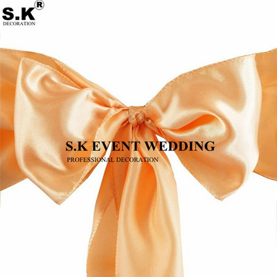 Pigūs 25 vnt./stal. 16*275 cm satininio peteliškės dirželis, skirtas viešbučio banketui, vestuvių vakarėlio dekoravimui Raudona/mėlyna/geltona kelių spalvų