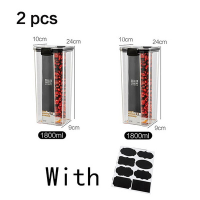 4 buc. Recipient acril stivuibil pentru depozitarea alimentelor. Cutie cu tăiței de bucătărie din plastic. Rezervor de depozitare cu cereale multiple, conserve sigilate transparente de calitate