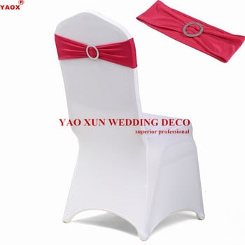 100 τεμ. Πωλήθηκαν με στρογγυλή πόρπη Lycra Band Spandex Chair Sash for Spandex Chair cover Διακοσμητικό Γάμου