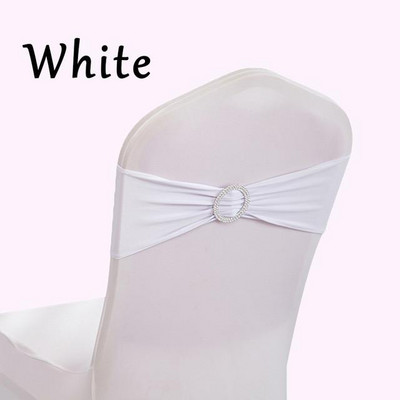 100db Eladva Kerek csatos Lycra Band spandex szék szárny spandex székhuzathoz Esküvői rendezvény dekoráció