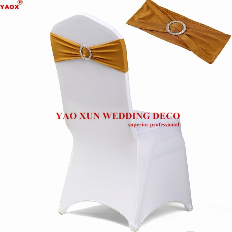 100 de bucăți vândute cu cataramă rotundă, bandă din lycra, canape de scaun din spandex pentru husă de scaun din spandex, decorare pentru evenimente de nuntă