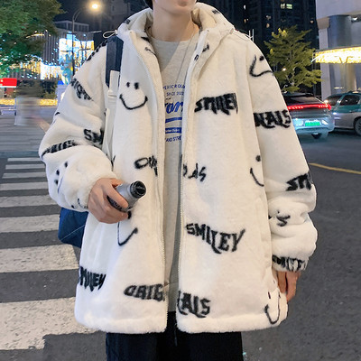 Ležerna muška plišana jakna s vezom