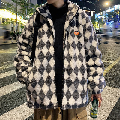 Ležerna muška plišana jakna s vezom