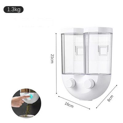 Zidna kutija za pohranu dozatora za žitarice Kutija za pohranu Kuhinjski dodaci Zidna zatvorena kutija za pohranu riže za kućanstvo Žitarice