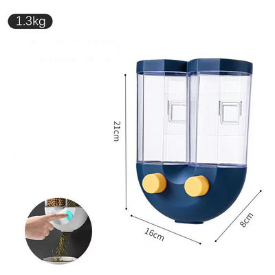 Zidna kutija za pohranu dozatora za žitarice Kutija za pohranu Kuhinjski dodaci Zidna zatvorena kutija za pohranu riže za kućanstvo Žitarice