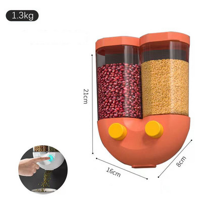 Zidna kutija za pohranu dozatora za žitarice Kutija za pohranu Kuhinjski dodaci Zidna zatvorena kutija za pohranu riže za kućanstvo Žitarice