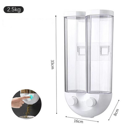 Zidna kutija za pohranu dozatora za žitarice Kutija za pohranu Kuhinjski dodaci Zidna zatvorena kutija za pohranu riže za kućanstvo Žitarice