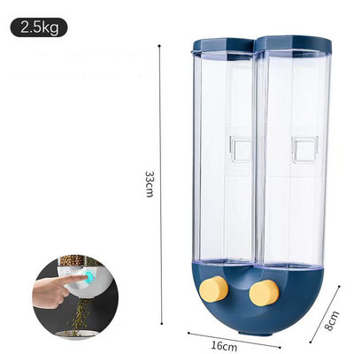 Zidna kutija za pohranu dozatora za žitarice Kutija za pohranu Kuhinjski dodaci Zidna zatvorena kutija za pohranu riže za kućanstvo Žitarice