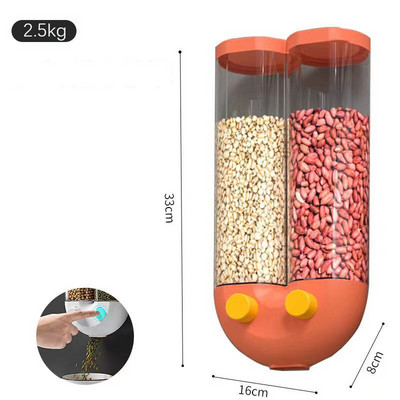 Zidna kutija za pohranu dozatora za žitarice Kutija za pohranu Kuhinjski dodaci Zidna zatvorena kutija za pohranu riže za kućanstvo Žitarice