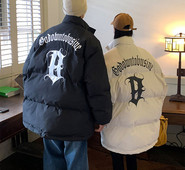 Geaca de iarna pentru barbati cu aplicatie si inscriptionare