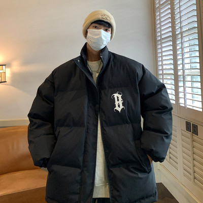 Geaca de iarna pentru barbati cu aplicatie si inscriptionare