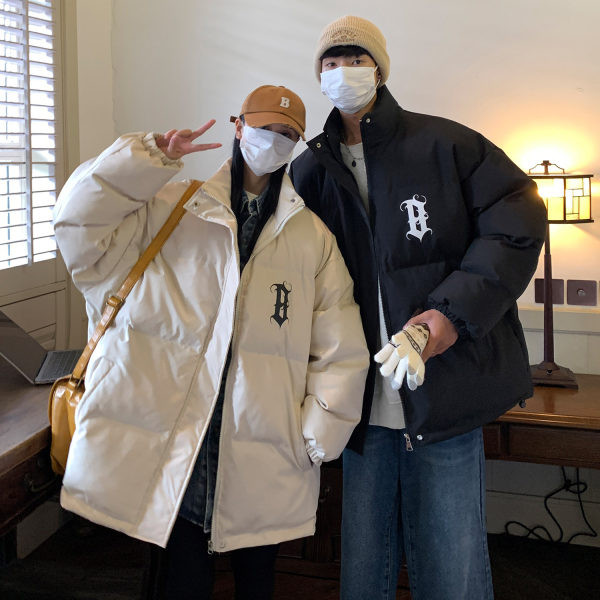 Geaca de iarna pentru barbati cu aplicatie si inscriptionare