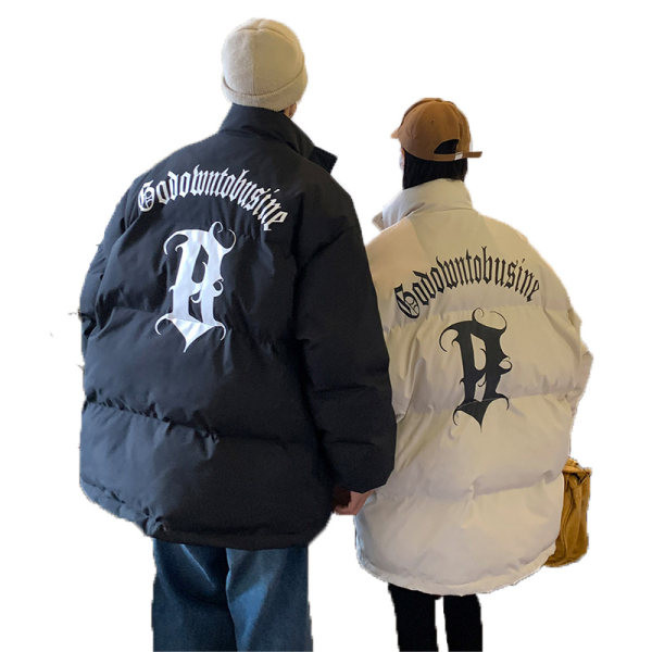 Geaca de iarna pentru barbati cu aplicatie si inscriptionare