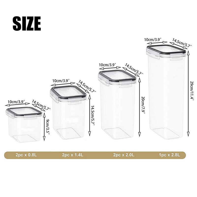 Maisto saugojimo konteineriai Virtuvės laikymo organizavimas Virtuvės laikymo dėžutės stiklainiai Ortakiai Virtuvės saugykla PET maisto laikymo dėžutės dangtis