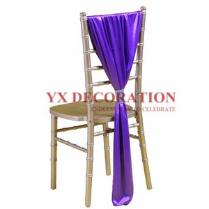 10 ks predaných 70x140cm ľadovo hodvábnych Chiavari šerpových čiapok na stoličky, kapucne na svadobnú hostinu
