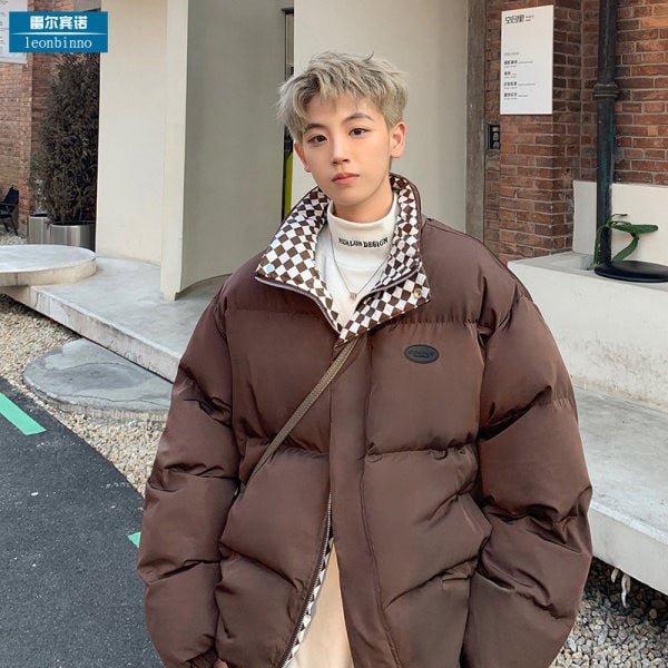 Jachetă casual pentru bărbați - guler înalt