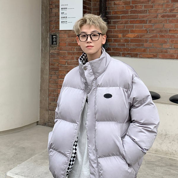 Jachetă casual pentru bărbați - guler înalt