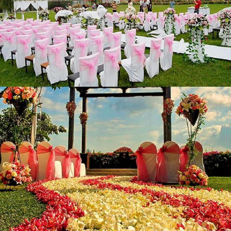 25 vnt / partija Naujos organzos kėdžių varčios Vestuvių ir renginių reikmenys vakarėlio dekoravimui