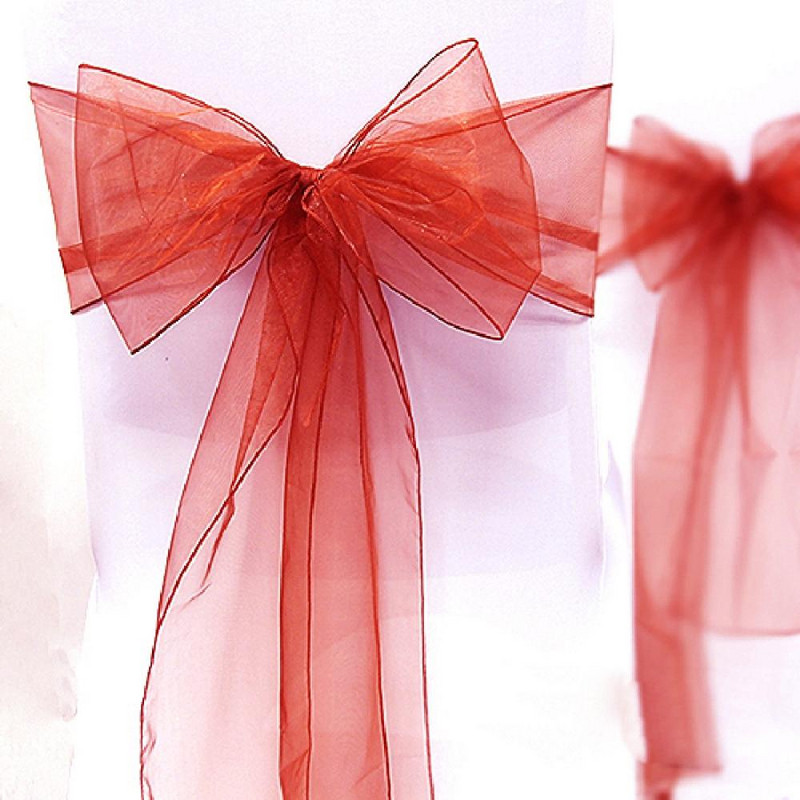 25 vnt / partija Naujos organzos kėdžių varčios Vestuvių ir renginių reikmenys vakarėlio dekoravimui