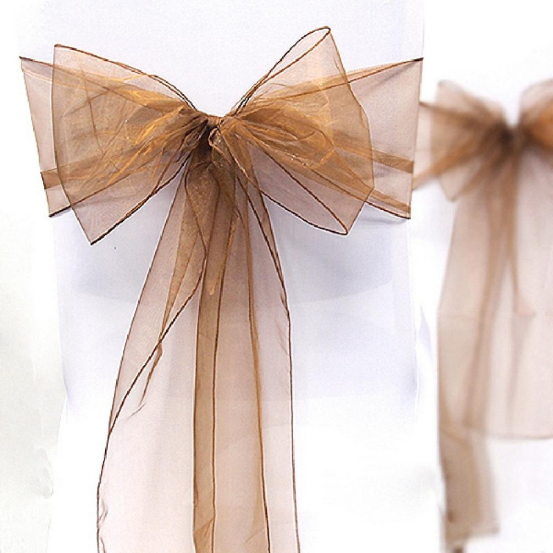 25 vnt / partija Naujos organzos kėdžių varčios Vestuvių ir renginių reikmenys vakarėlio dekoravimui