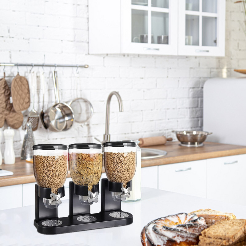 Háromszoros élelmiszer-adagoló Kereskedelmi gabona-adagoló Háromszoros ételadagolók Nut Candy adagoló Három doboz konyhába