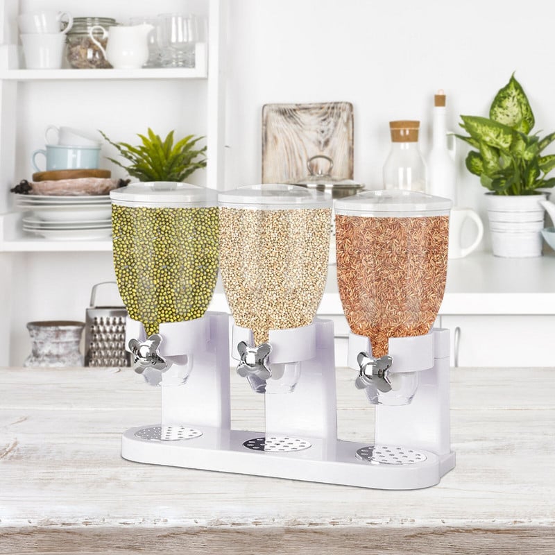 Háromszoros élelmiszer-adagoló Kereskedelmi gabona-adagoló Háromszoros ételadagolók Nut Candy adagoló Három doboz konyhába