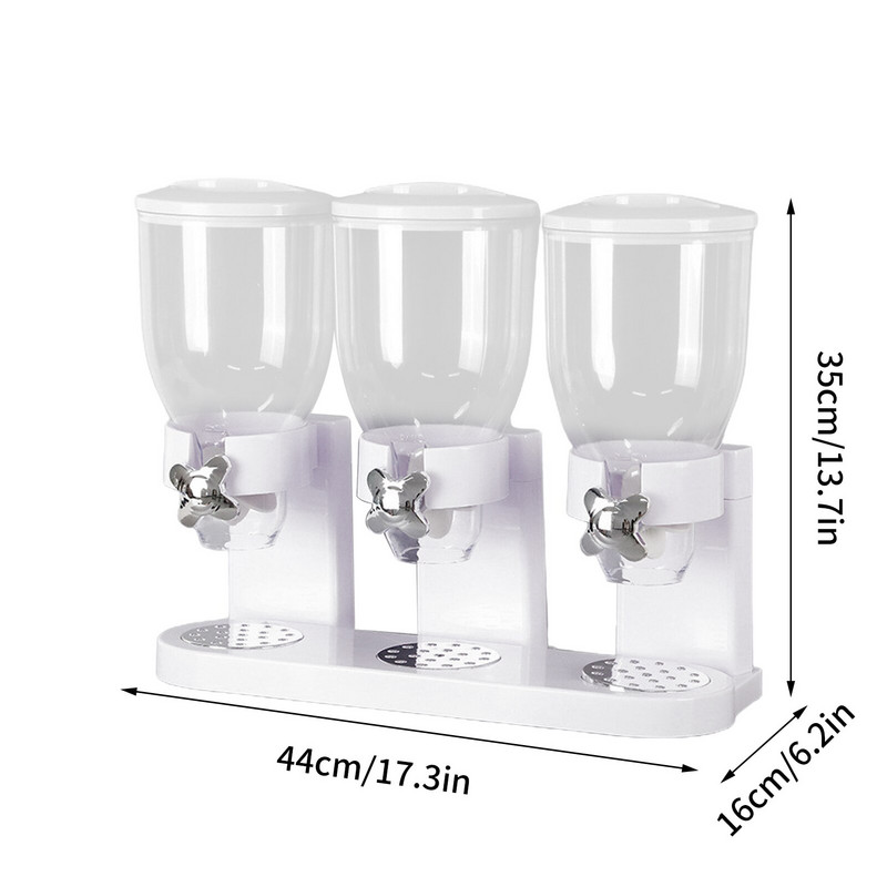 Háromszoros élelmiszer-adagoló Kereskedelmi gabona-adagoló Háromszoros ételadagolók Nut Candy adagoló Három doboz konyhába