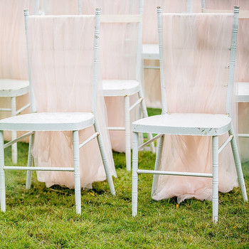 2 τμχ/Σετ Organza Chair Sashes Φιόγκοι καρέκλας Γαμήλιο πάρτι Διακόσμηση συμποσίου Organza Fabric DIY Ύφασμα Ξενοδοχείου Προμήθειες πάρτι
