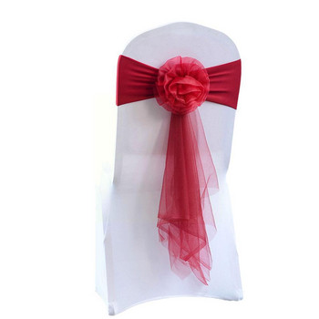 Κάλυμμα καρέκλας γάμου δεξίωσης ξενοδοχείου Ελαστική Δωρεάν διακόσμηση Διακόσμηση Νήμα γραβάτα Γυάλινο Σαπουνάκι Γάμου Φιόγκος Πλάτη καρέκλας λουλουδιών H6Q3