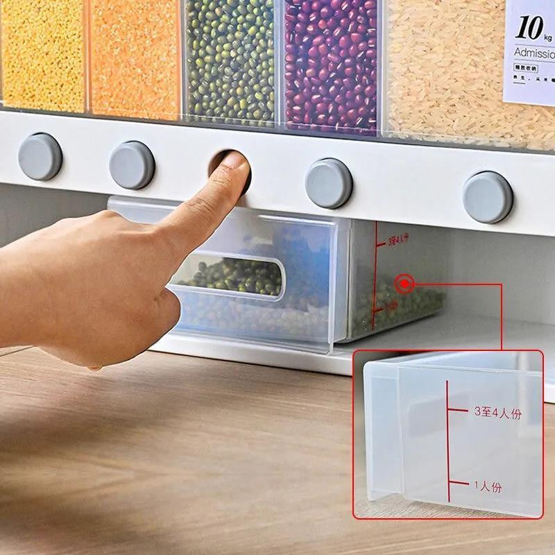 Găleată de orez de 10 kg și cutie de depozitare a cerealelor de uz casnic anti-insecte și recipient etanș și rezervor de orez multifuncțional de calitate alimentară, găleată pentru orez