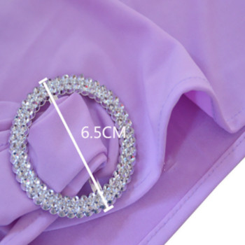 10/50Pcs Spandex Lycranoeud Chaise Mariage Band Bows с диамантена катарама за хотелско парти събитие Декорация Разтегателен сватбен чай