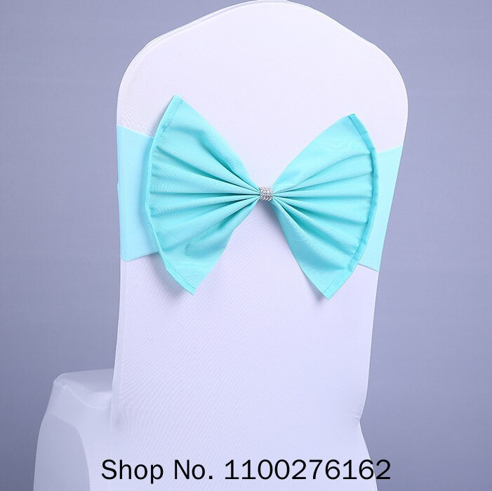 20db/tétel Piros/kék/lila 10 színű Spandex Hotel bankett szék masni csomó esküvői parti gyerekeknek születésnapi dekoráció