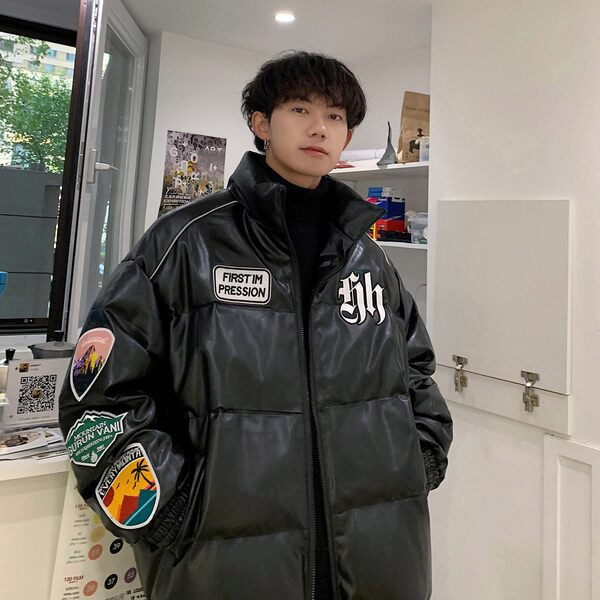 Muška topla majica s visokim ovratnikom i logotipom