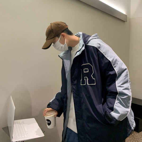 Geaca barbati model nou cu broderie si inchidere cu fermoar