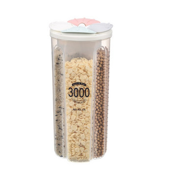 Кухненска кутия за съхранение на зърно Прозрачен влагоустойчив запечатан резервоар Съхранение на насипни храни Дозатор за зърнени храни Пластмасови контейнери с капаци