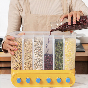 Стенен диспенсер за зърнени храни, влагоустойчива кутия за съхранение на храна, запечатан буркан, устойчив на насекоми, контейнер за съхранение на зърнени култури Кухненски органайзер