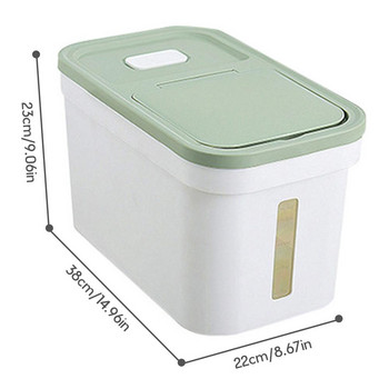 Резервоар за съхранение на ориз Голям контейнер за съхранение на храна Дозатор за брашно за суха храна Големи контейнери с капаци