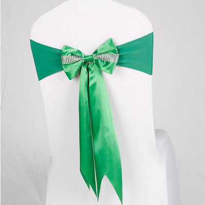 10db/tétel Stretch spandex székszárnyak gyémánt elasztikus bankett szék csokornyakkendővel szállodai rendezvények esküvői party dekorációjához