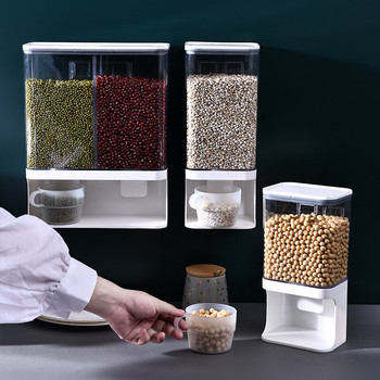 1000-3000 мл стенна кухненска кутия за съхранение Тип преса Дозатор за експортно зърно Кофа за ориз Кафе на зърна Контейнер за храна