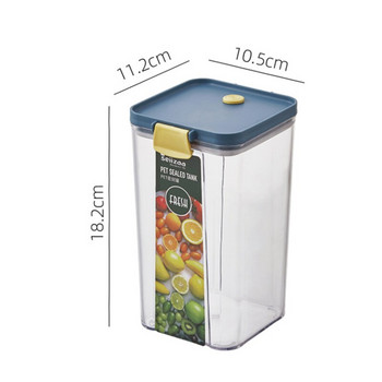 430/700/1380/1860ML запечатан буркан, влагоустойчив контейнер за съхранение на храна, домакински кухненски хладилник, прозрачна запечатана кутия за съхранение