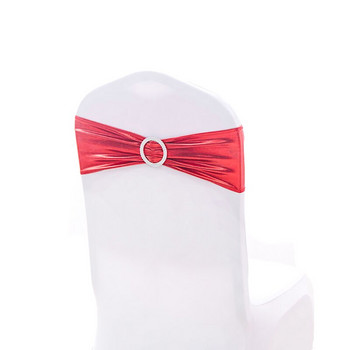 5 τμχ Ελαστική Lycra Stretch Φιόγκος Spandex Καρέκλα Ζώνες Καρέκλα Φύλλα Καρέκλα Γάμου Κάλυμμα με κόμπο για καθολική καρέκλα συμποσίου