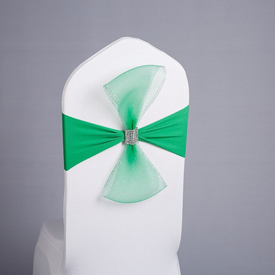 10 buc/set scaune de banchet cerceve elastice reglabile pentru decorare petrecere de nunta nod spandex organza cerceve pentru scaune de cină cu arc-nod