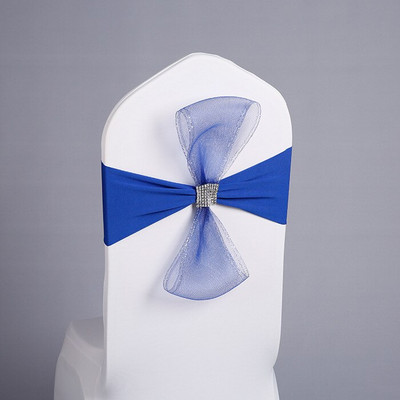 10 buc/set scaune de banchet cerceve elastice reglabile pentru decorare petrecere de nunta nod spandex organza cerceve pentru scaune de cină cu arc-nod