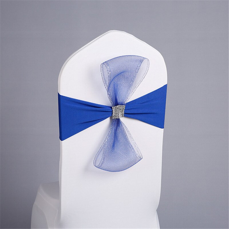 10 buc/set scaune de banchet cerceve elastice reglabile pentru decorare petrecere de nunta nod spandex organza cerceve pentru scaune de cină cu arc-nod