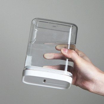 Прозрачни херметически затворени буркани за съхранение на храна Пластмасови кухненски органайзери без BPA за ядки Зърнени храни и суха храна ТВ Разпродажба